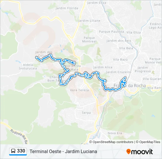 330 Bus Line Map