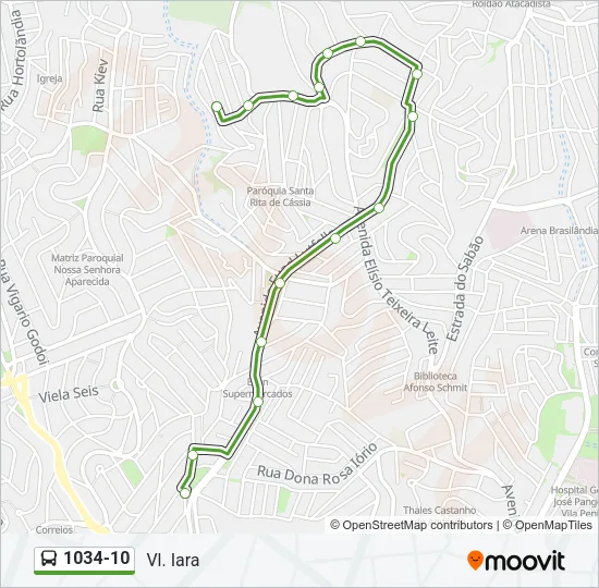 1034-10 Bus Line Map