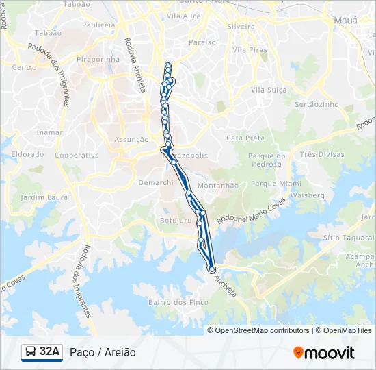 32A Bus Line Map