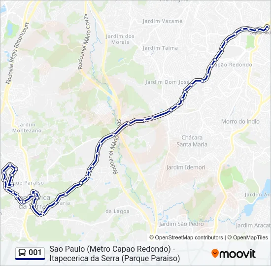 001 Bus Line Map
