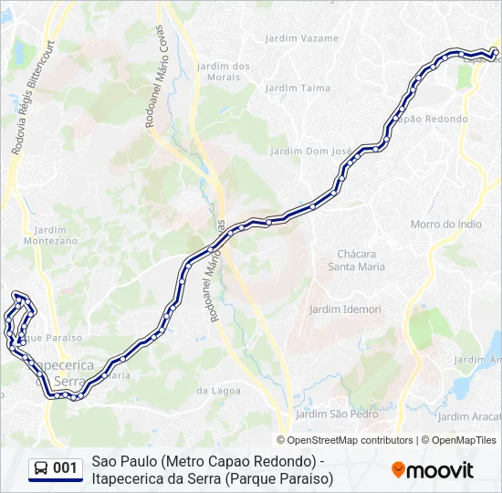 001 Bus Line Map