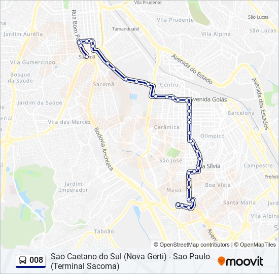 Rota da linha 9800: horários, paradas e mapas - Santa Terezinha/Unimed Via  Pq. Manchester (Atualizado)