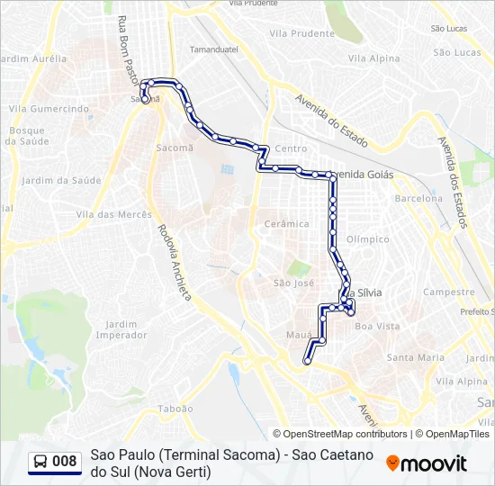 008 Bus Line Map