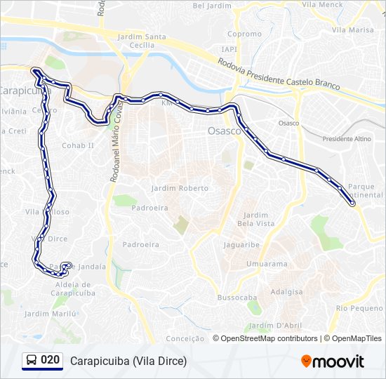 020 bus Line Map