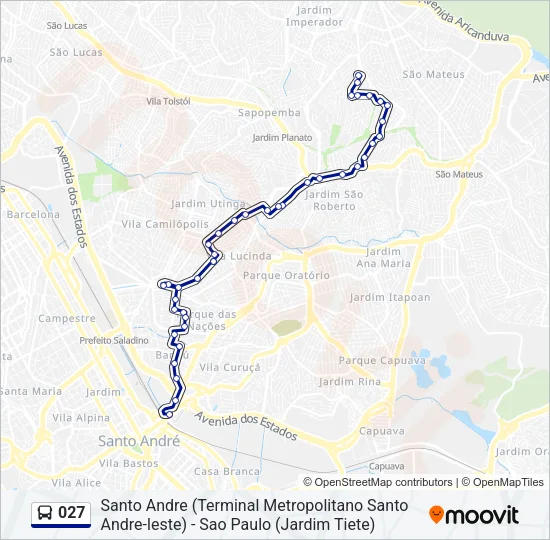 027 Bus Line Map