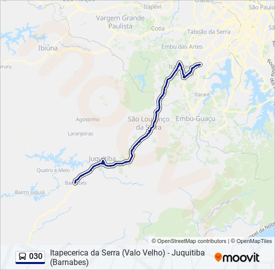 030 bus Line Map