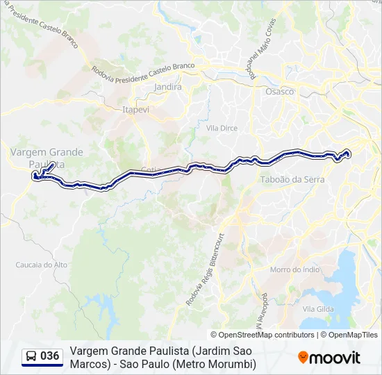036 Bus Line Map