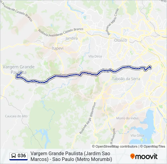 036 Bus Line Map