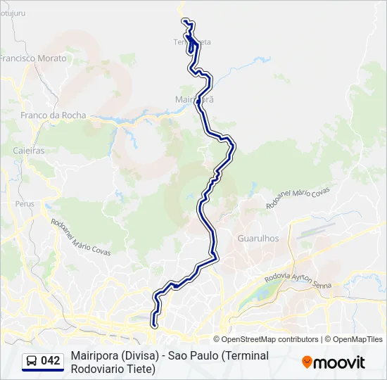 042 Bus Line Map
