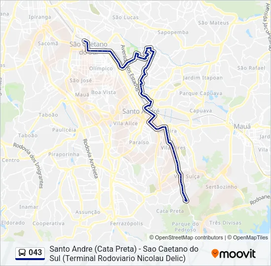 043 Bus Line Map