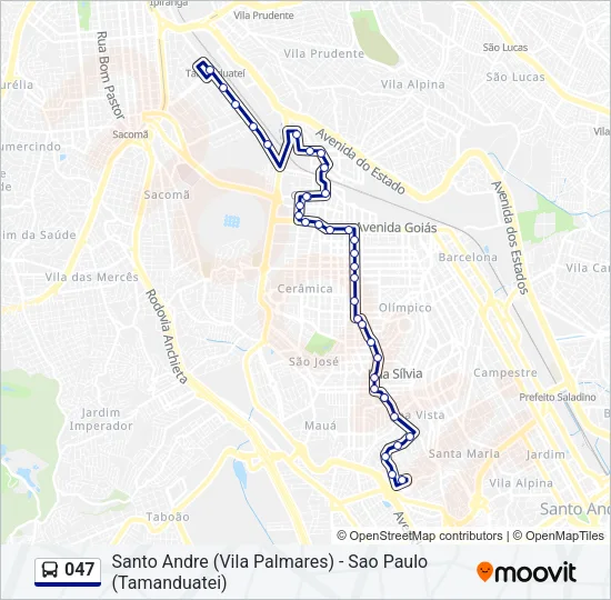 047 Bus Line Map