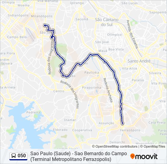 Mapa de 050 de autobús