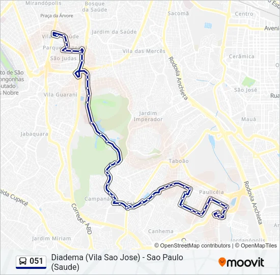 051 Bus Line Map