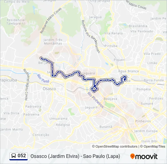 052 Bus Line Map