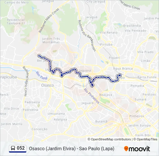 052 Bus Line Map