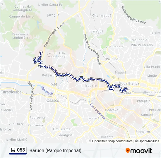 053 Bus Line Map