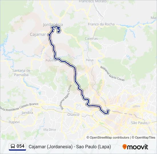 054 Bus Line Map