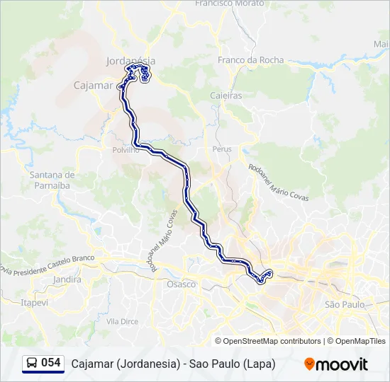 054 Bus Line Map