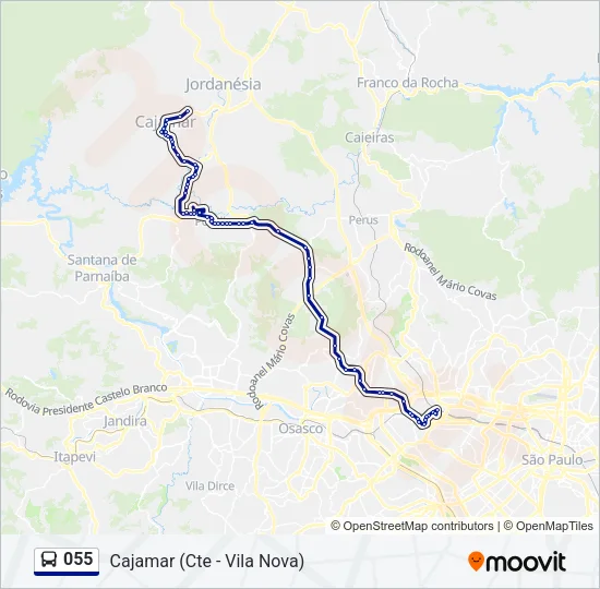 055 Bus Line Map