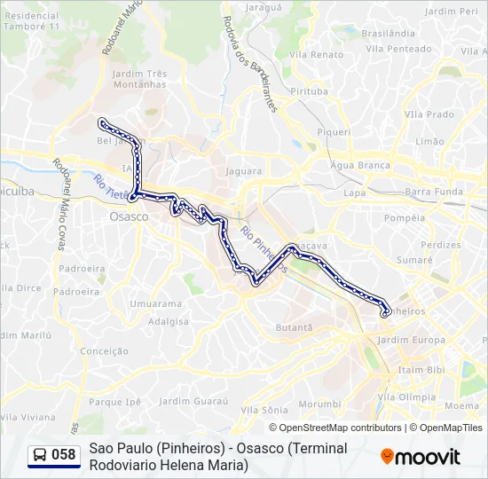 058 Bus Line Map