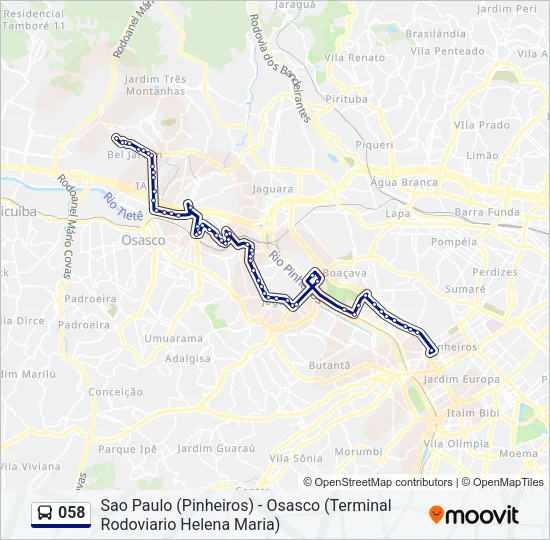 058 Bus Line Map