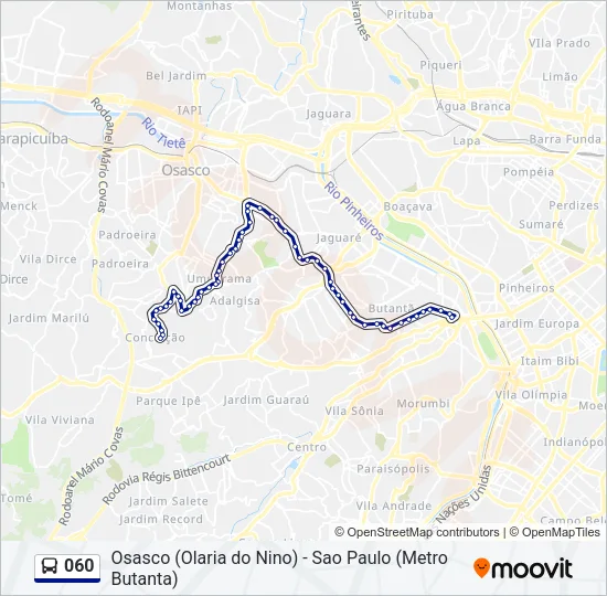 060 Bus Line Map