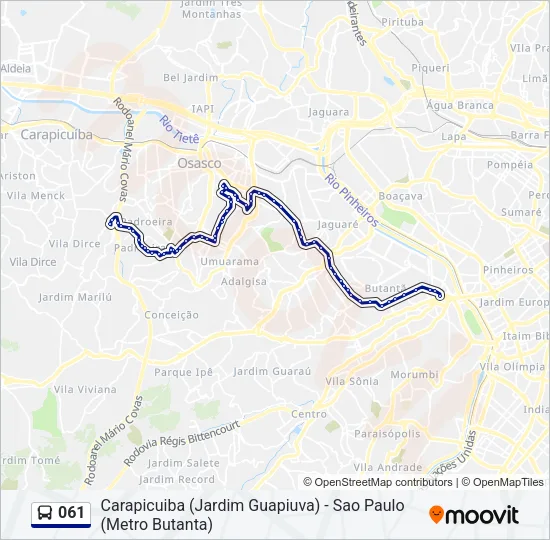 061 Bus Line Map