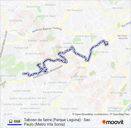 068 Bus Line Map