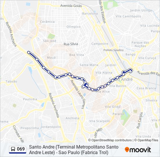 069 bus Line Map