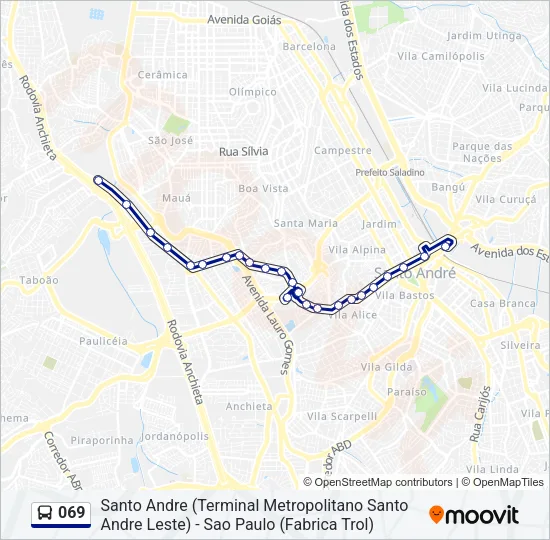069 Bus Line Map