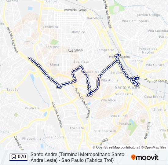 070 bus Line Map