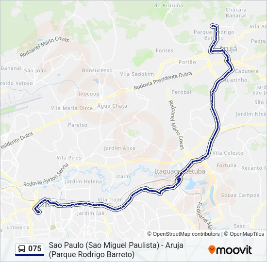 075 Bus Line Map