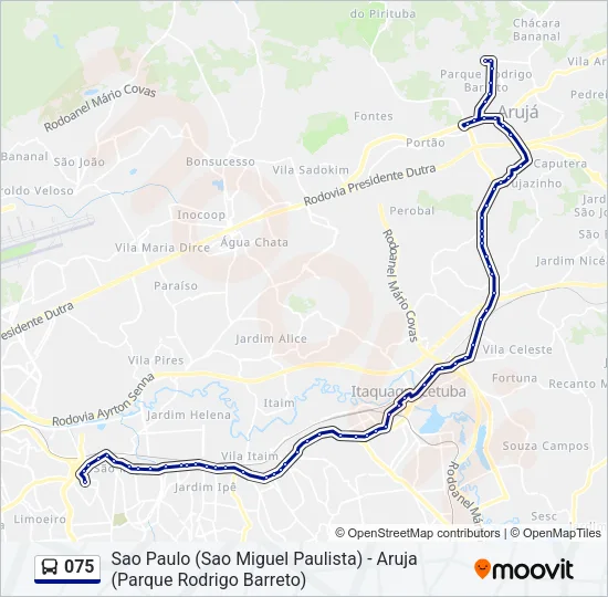 075 Bus Line Map