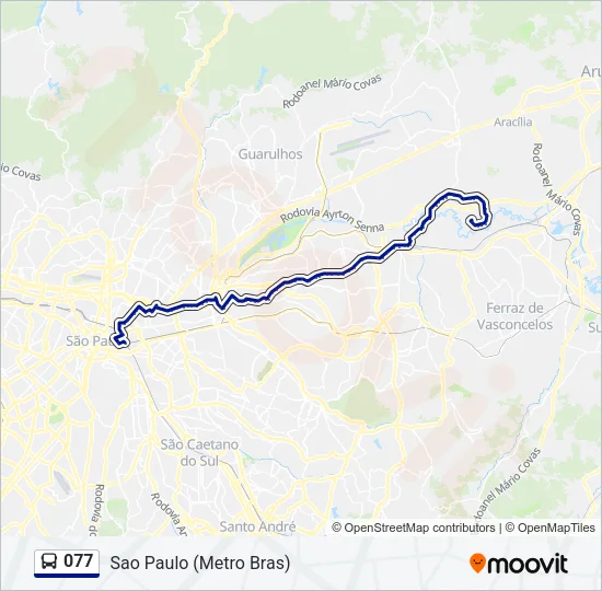 077 Bus Line Map