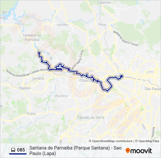 085 Bus Line Map