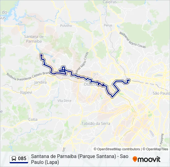 085 Bus Line Map