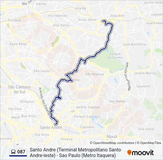 087 Bus Line Map