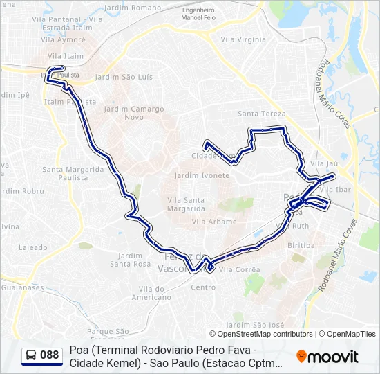 088 Bus Line Map
