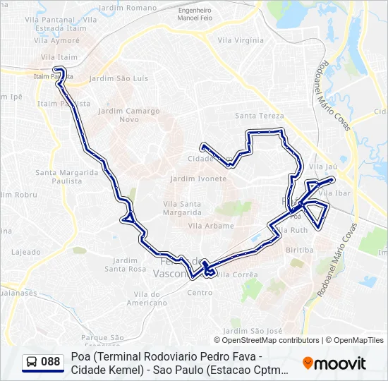 088 Bus Line Map