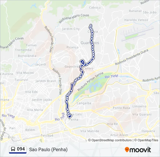 094 Bus Line Map