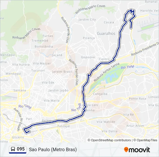 095 Bus Line Map