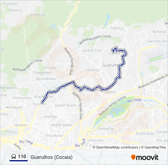 110 Bus Line Map