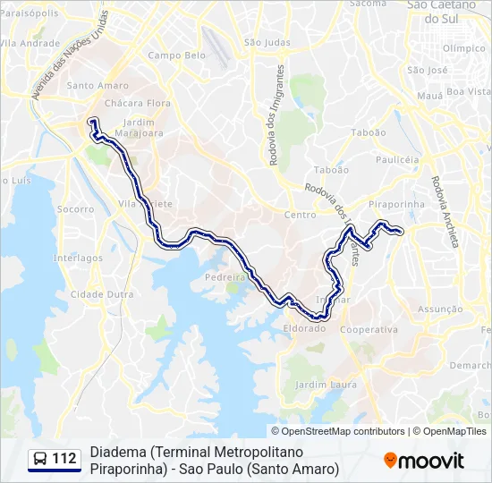 112 Bus Line Map