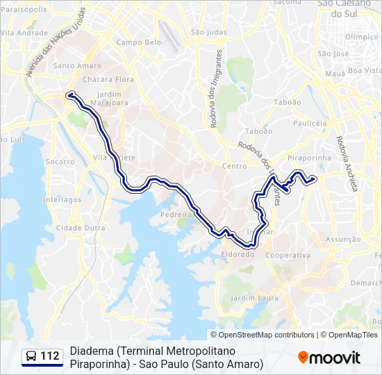 112 Bus Line Map