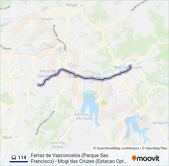 114 Bus Line Map