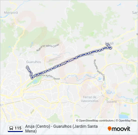 115 Bus Line Map