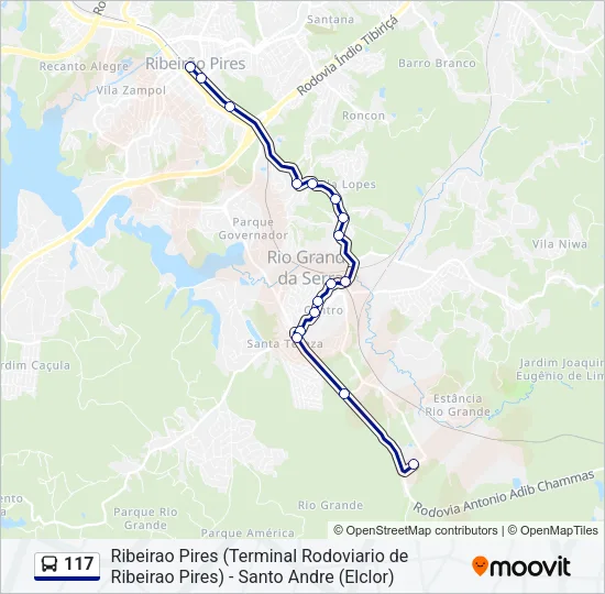 117 Bus Line Map