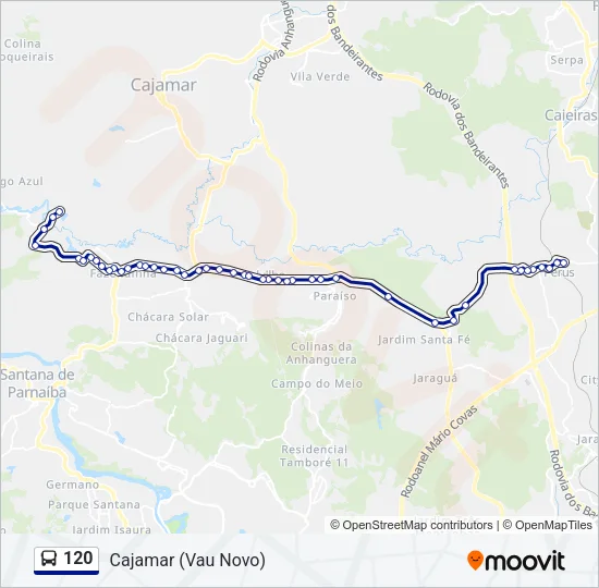 120 Bus Line Map