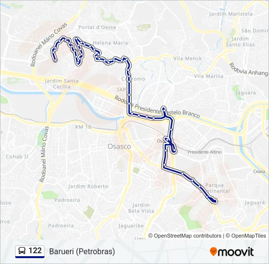 122 Bus Line Map