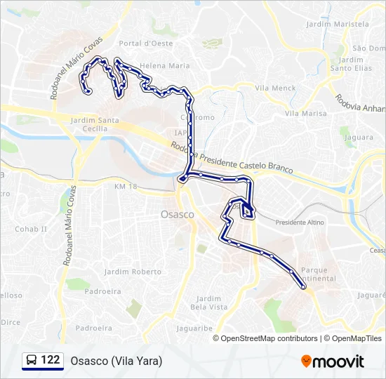 122 Bus Line Map